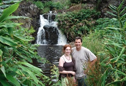 weekend retreat coupld waterfall